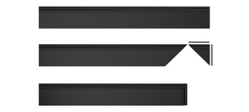 Плинтус МДФ МАТОВЫЙ ЧЕРНЫЙ 12см - гладкий