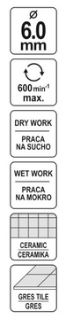 Yato Borea Drill для алмазной керамики 6 мм