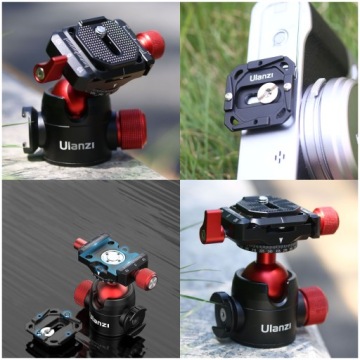 Цельная панорамная головка ULANZI U-70, быстроразъемный разъем Arca Swiss 1/4 и 3/8.