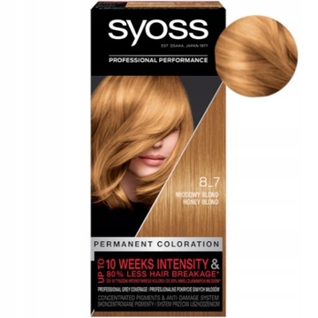 SYOSS SALONPLEX FARBA DO WŁOSÓW TRWAŁA 8-7 miodowy blond