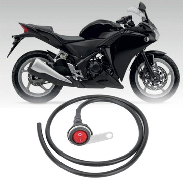 22mm wodoodporne pojedyncze stalowe reflektory kierownica włącznik 1W