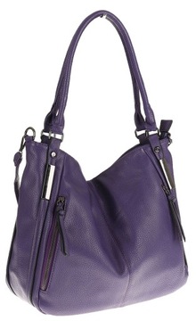 The Grace bags Włoska Torebka Damska Skóra Listonoszka Worek Lh2317 Purple