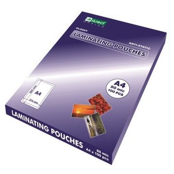 Folia laminacyjna do laminowania A4 80mic 100ark GRUBA
