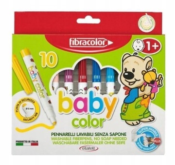 MAZAKI BABYCOLOR OD 1 ROKU 10 KOLORÓW FIBRACOLOR