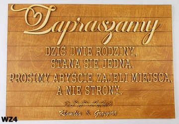 3D приветственная доска Сегодня две семьи... 6 модель