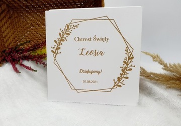 Спасибо крестным родителям Гравировка в белой коробочке