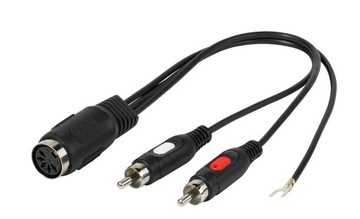 Markowy Adapter do Gramofonu DIN - 2 x RCA (Cinch)