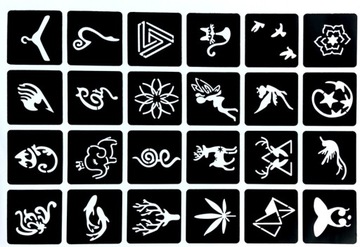 ШАБЛОНЫ БЛЕСКОВЫХ ТАТУ НАБОР ШАБЛОНОВ