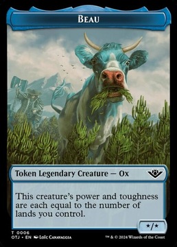 MtG: Beau Token (Blue */*) (OTJ)