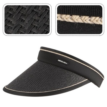 Уличная складная тканая пляжная шляпа для защиты дамы