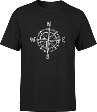 MĘSKA KOSZULKA RÓŻA WIATRÓW KOMPAS ROZMIAR M T-SHIRT MĘSKI TSHIRT