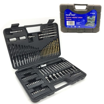 НАБОР СВЕРЛ И БИТ ПЕРЕХОДНИК 1/4 109 шт.