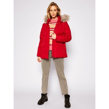 TOMMY HILFIGER kurtka zimowa płaszcz czerwona 40 L