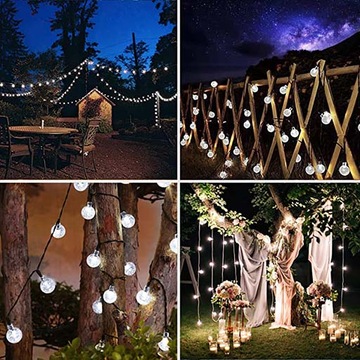 СОЛНЕЧНЫЕ САДОВЫЕ ЛАМПЫ GIRLANDA 50LED, 9,5м