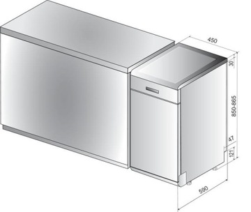 Zmywarka WHIRLPOOL WSFC 3M17 X 10KPL 45cm