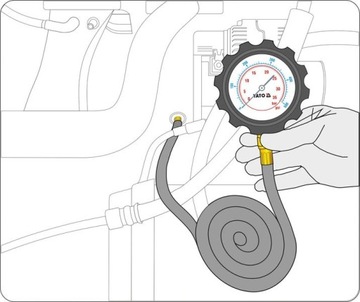 МАНОМЕТР МАСЛА YATO 0-500 PSI 0-35 БАР
