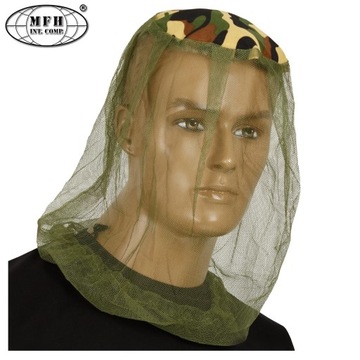 ВОЕННАЯ МОСКИТНАЯ СЕТКА ДЛЯ ШАПКИ И ГОЛОВЫ СЕТКА MFH