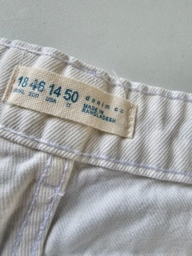 Denim spodenki szorty białe jeansowe 46