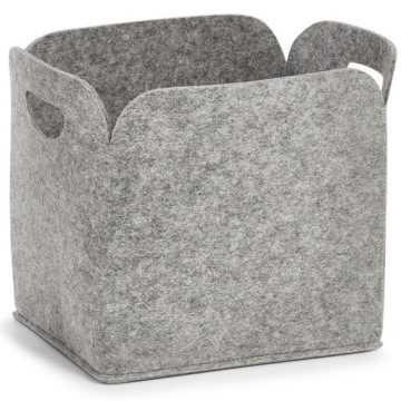 KOSZ SZARY FILC POJEMNIK Z UCHWYTAMI boho 30x24