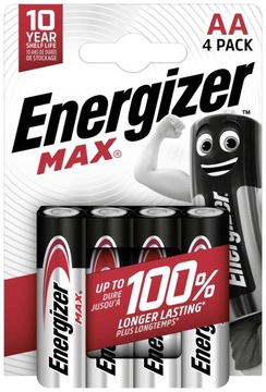 Baterie alkaliczne Energizer AA Max 1,5V 4SZT LR6