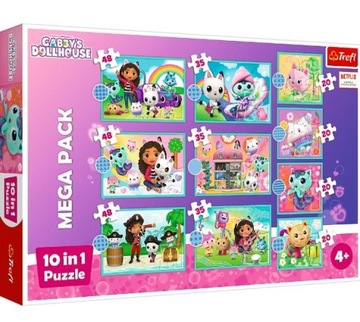 PUZZLE 10 w 1 GABI KOCI DOMEK W świecie Gabi 10 układanek