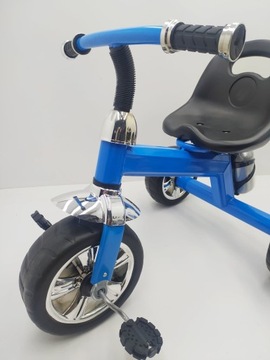 ROWER TRÓJKOŁOWY CZERWONY NIEBIESKI Z KOSZYKIEM