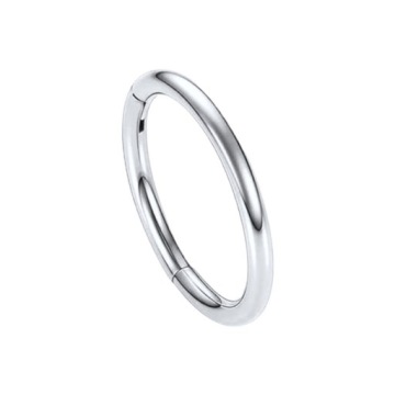 PIERCING Kolczyk Clicker srebrny Stal ch. 316 L. Kółko Helix Lobe 1.2/8