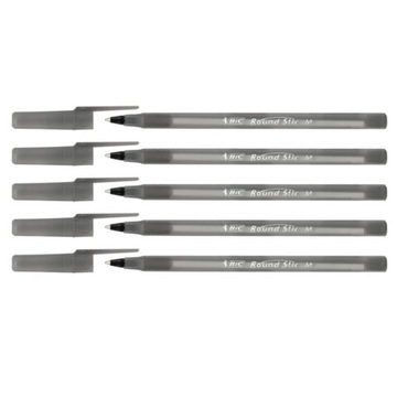 DŁUGOPIS BIUROWY BIC Round Stic czarny 5szt