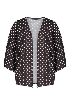 X5C301 BOOHOO RÓŻOWA LUŹNA KOSZULA KIMONO W KROPKI S/M