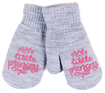 YO RĘKAWICZKI PODWÓJNE PRINCESS SZARE 16 CM