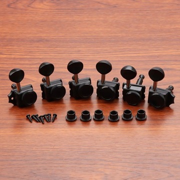 Гитарные колки с блокировкой, состоящие из 6 частей. Легко собрать. Прочная настройка.