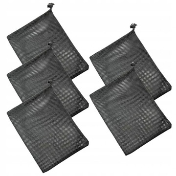 Маленькие сетчатые сумки на шнурке.