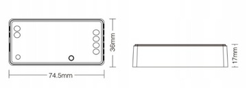 ZESTAW STEROWNIK DO TAŚM LED RGB RGBW RGBCCT 3w1 STREFOWY + CZARNY PILOT