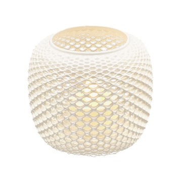 Świecznik Lampion Okrągły Plastikowy na Podgrzewacz + Świeczka LED GRATIS