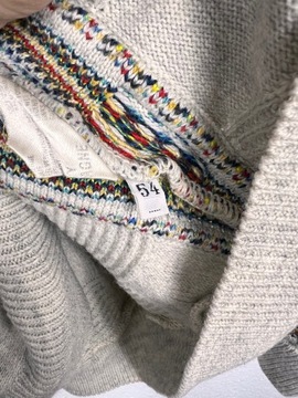 Carlo colucci sweter wielokolorowy okrągły rozmiar 54