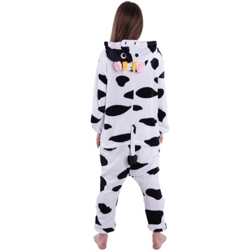 KROWA Krówka Kigurumi Piżama Damska Męska Onesie Kombinezon S 146-154