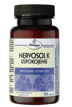 NERVOSOL K USPOKOJENIE WYCISZENIE I DOBRY SEN 90 tabletek HERBAPOL KRAKÓW