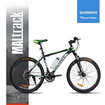 ГОРНЫЙ ВЕЛОСИПЕД SHIMANO 26 ДЮЙМОВ, 18 СКОРОСТЕЙ, ДИСКОВЫЕ ТОРМОЗА, СТАЛЬНАЯ РАМА 18,5 ДЮЙМА