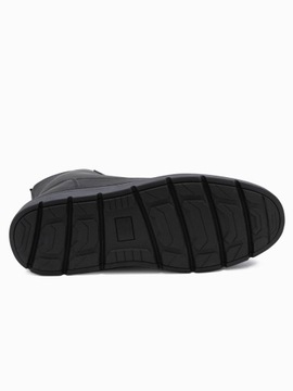 Buty męskie zimowe sznurowane z wyższą cholewką czarne V1 OM-FOBO-0133 41