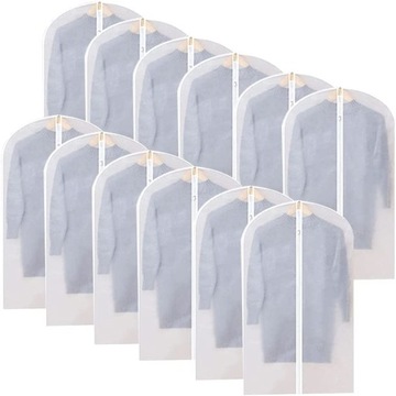 12 чехлов для одежды КОСТЮМ-РУБАШКА 60х100см