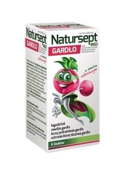 Lizaki Natursept Gardło smak wiśnia 1 sztuk