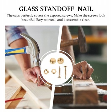 8шт латунные винты декоративные крышки для винтов