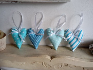 КУЛОНЫ «СЕРДЕЧКИ» из ХЛОПКА комплект из 4 шт.