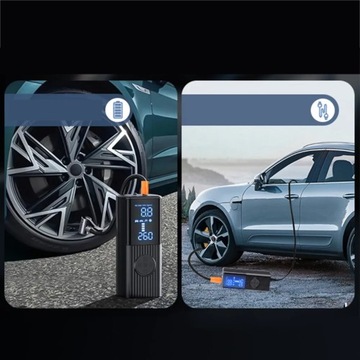 Электрический насос для шин, портативный автомобильный велосипедный компрессор со светодиодной подсветкой