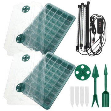 СТАРТОВЫЙ НАБОР ДЛЯ ПРОРАЩИВАНИЯ РАСТЕНИЙ - ЛОТКИ + СВЕТОДИОДНОЕ ОСВЕЩЕНИЕ