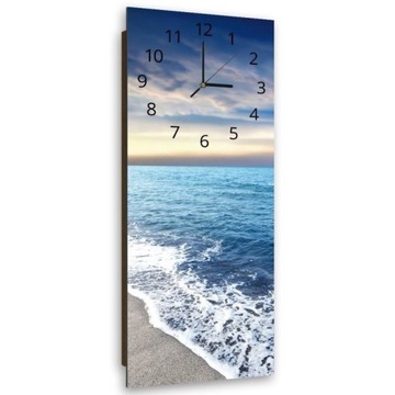 Obraz z zegarem morski brzeg 25x65 krajobraz