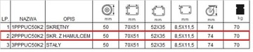 Комплект из 4-х колесных тележек-полок fi50 4x2PPPUC502K