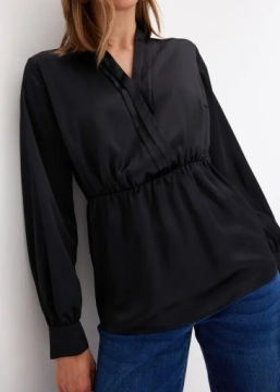 АТЛАСНАЯ РУБАШКА С РЕБКОЙ 44