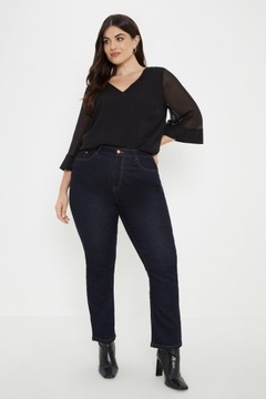 WALLIS ugh spodnie proste jeans kieszenie zamek 54 NH3