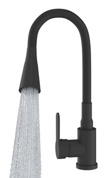 ГИБКИЙ КУХОННЫЙ смеситель, черный, гибкий излив, раковина, смеситель, ФЛЕКСО